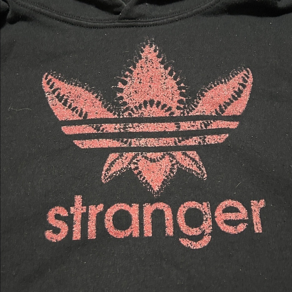 Stranger Things Adidas Logo Black Hoodie - Picture 2 of 4